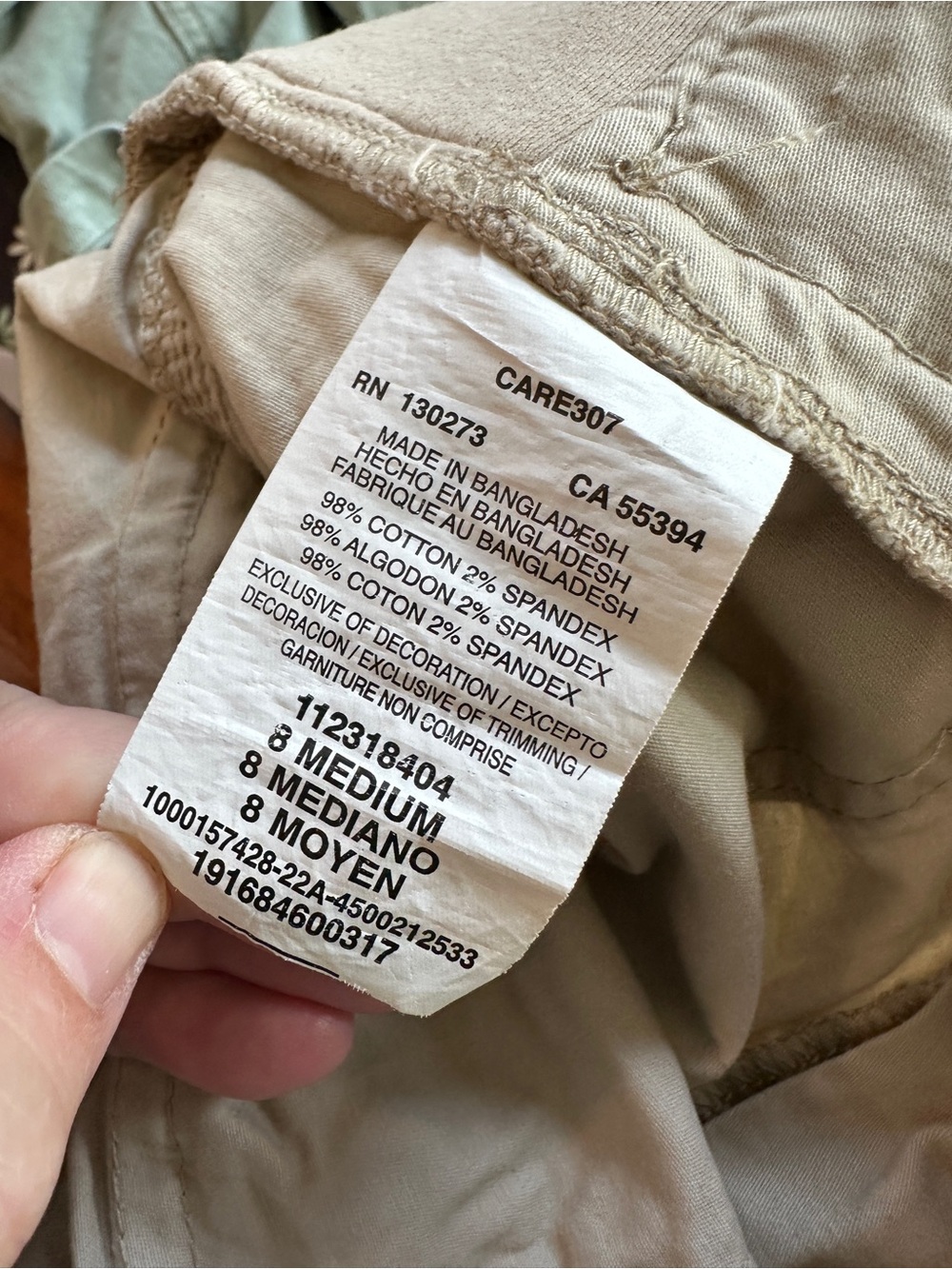 Lee soft waist relaxed fit Cargo Pants - Light Beige Utility size 8 lightweight - Picture 4 of 7